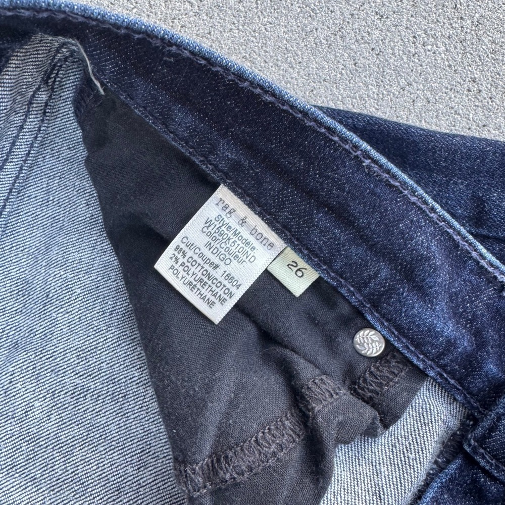Rag & Bone Dre Slim Jeans Indigo Blue Size‎ 26 - Picture 5 of 11